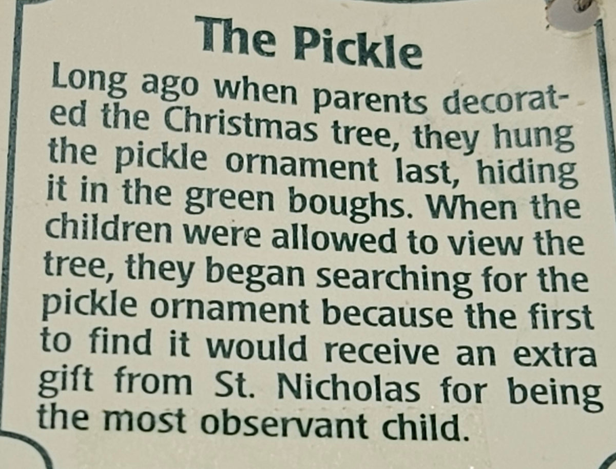 Old World Christmas The Pickle – tag back