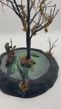 Load and play video in Gallery viewer, Dept 56- Snow Village Halloween &quot;Swampy Boat Ride&quot;
