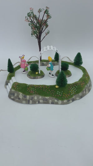 Department 56- Snow Village Easter "Easter Egg Hunt" animated accessory