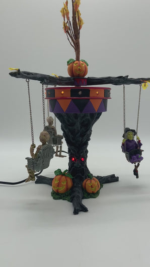 Dept 56- Snow Village Halloween "Swinging Ghoulies" animated accessory