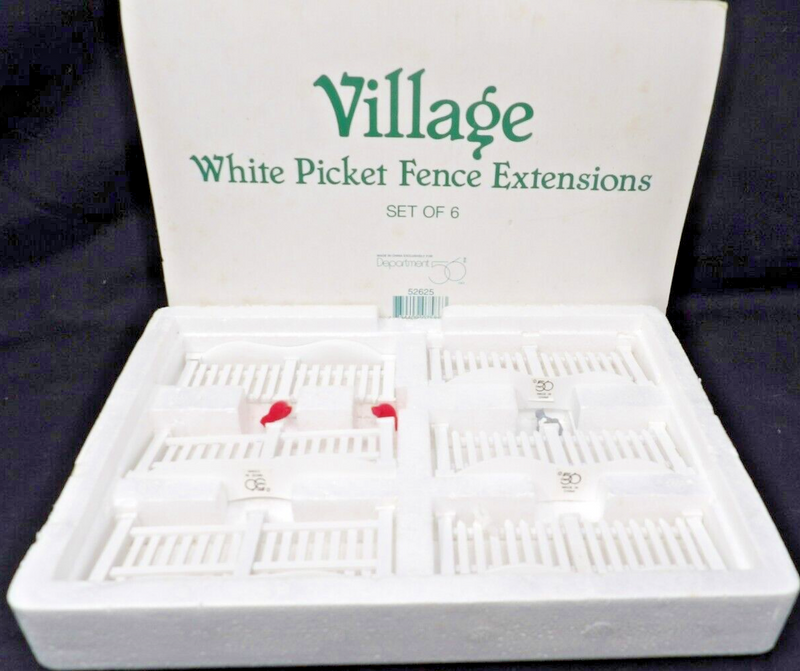 Dept 56- Village Accessories "White Picket Fence Extensions"