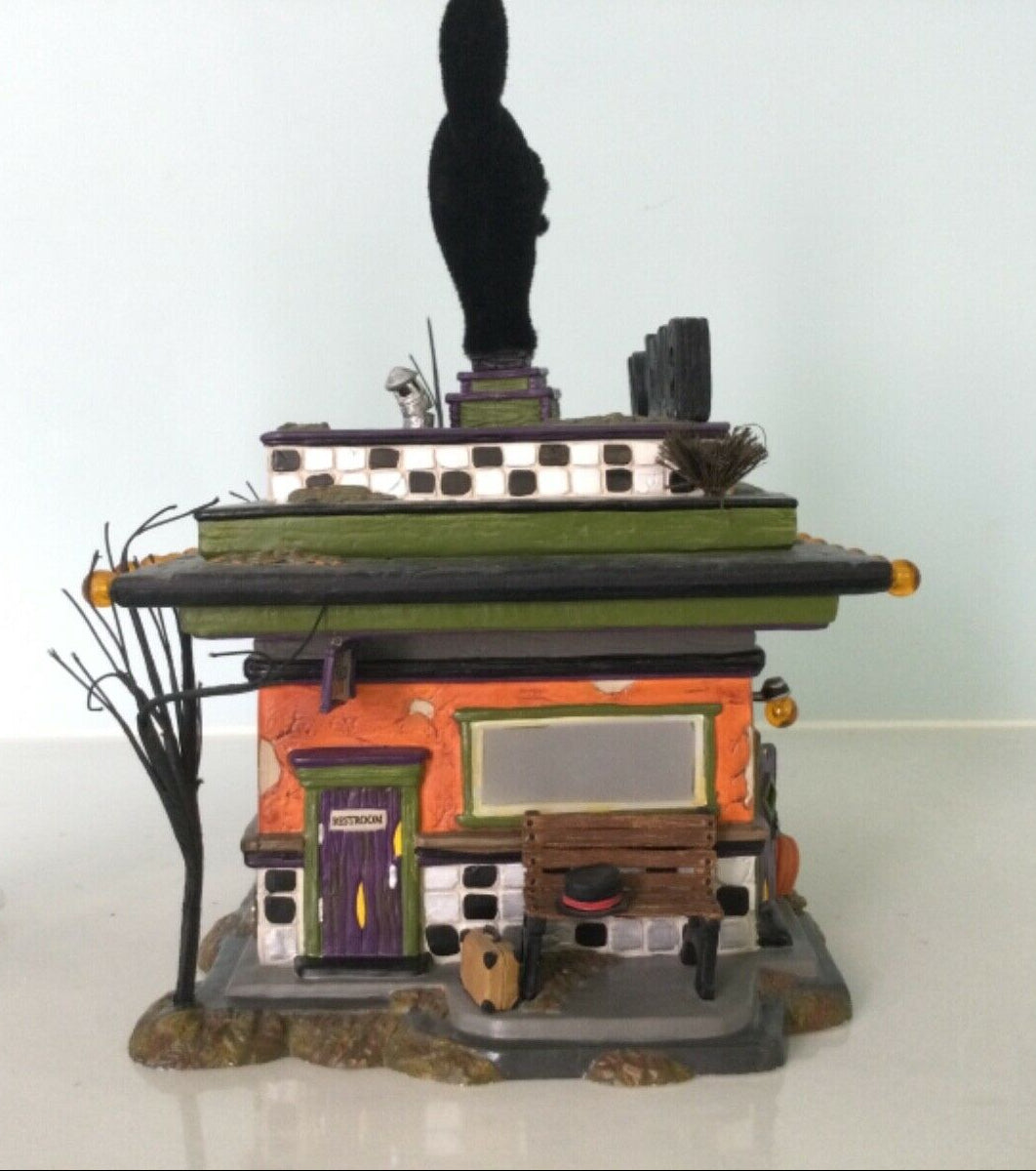 Dept 56 Snow Village Halloween Black Cat Diner