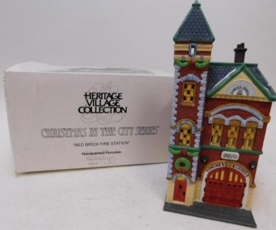 Department 56 Christmas in the City - Red Brick Fire Station