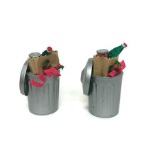 Load image into Gallery viewer, Dept 56- Snow Village &quot;Christmas Trash Cans&quot;

