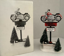 Load image into Gallery viewer, Department 56- Snow Village &quot;Harley Davidson Sign&quot; 
