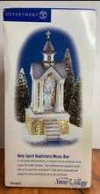 Load image into Gallery viewer, Dept 56- Snow Village &quot;Holy Spirit Baptistery Chapel&quot; Music Box
