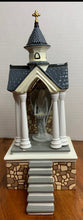 Load image into Gallery viewer, Department 56- Snow Village &quot;Holy Spirit Baptistery Chapel&quot; Music Box
