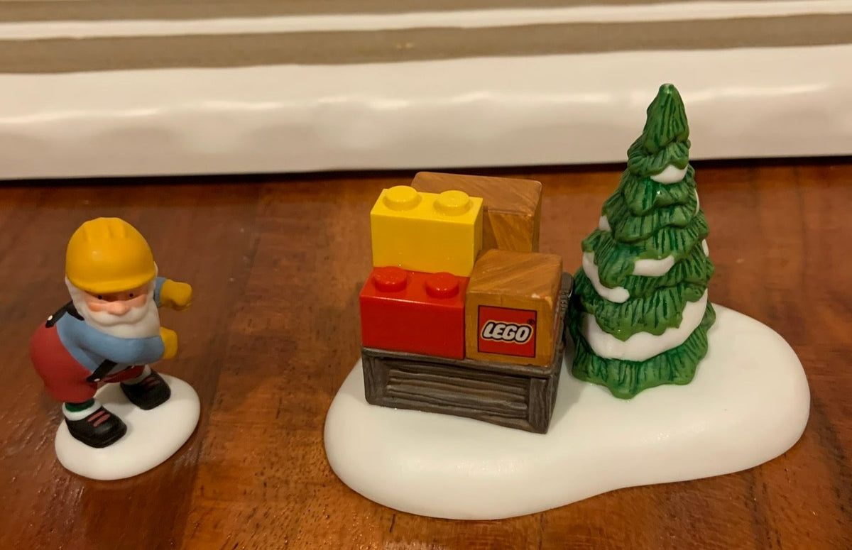 Department 56- North Pole "Lego Warehouse Forklift" 