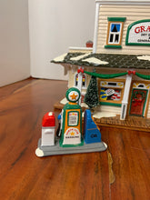 Load image into Gallery viewer, Dept 56- Snow Village &quot;Gracie&#39;s Dry Goods &amp; General Store&quot; gas pump
