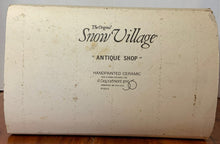 Load image into Gallery viewer, Retired Dept 56- Snow Village &quot;Cobblestone Antique Shop&quot;
