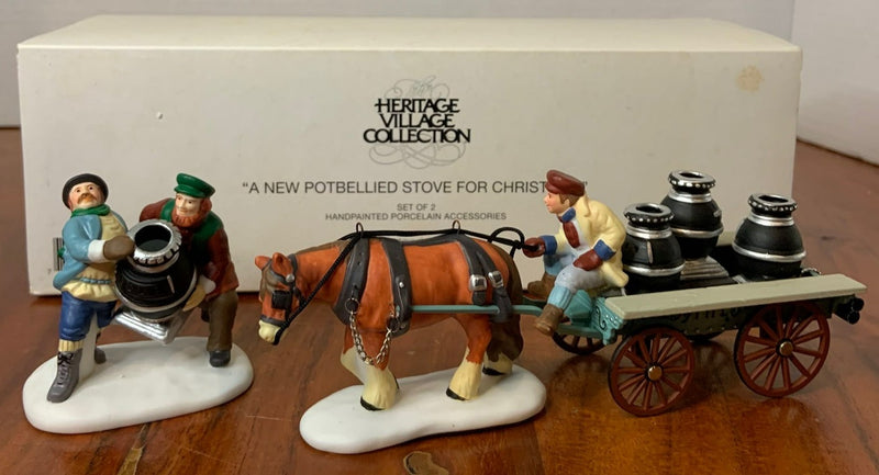 Dept 56- New England Village "A New Potbellied Stove for Christmas"
