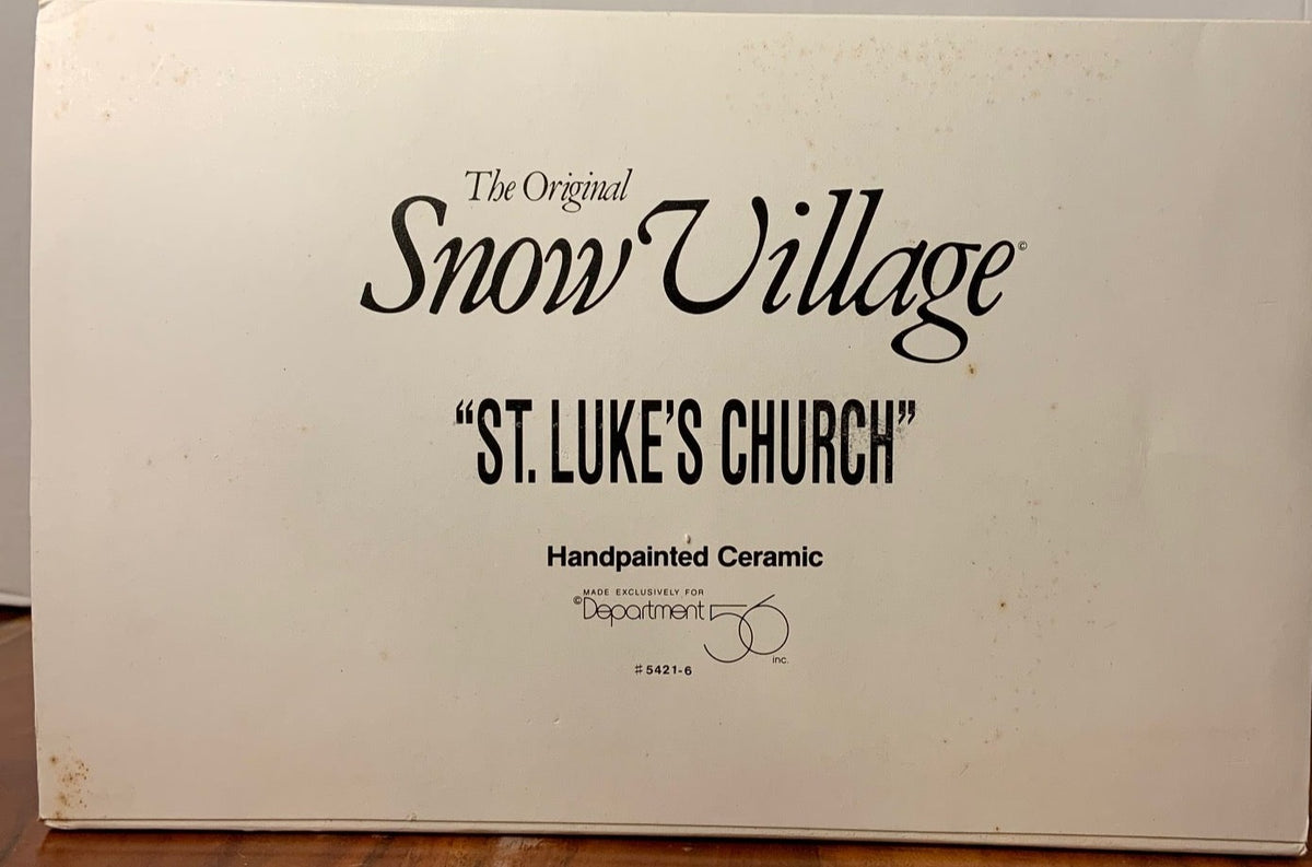Dept 56. Snow Village "St. Lukes Church"  Box