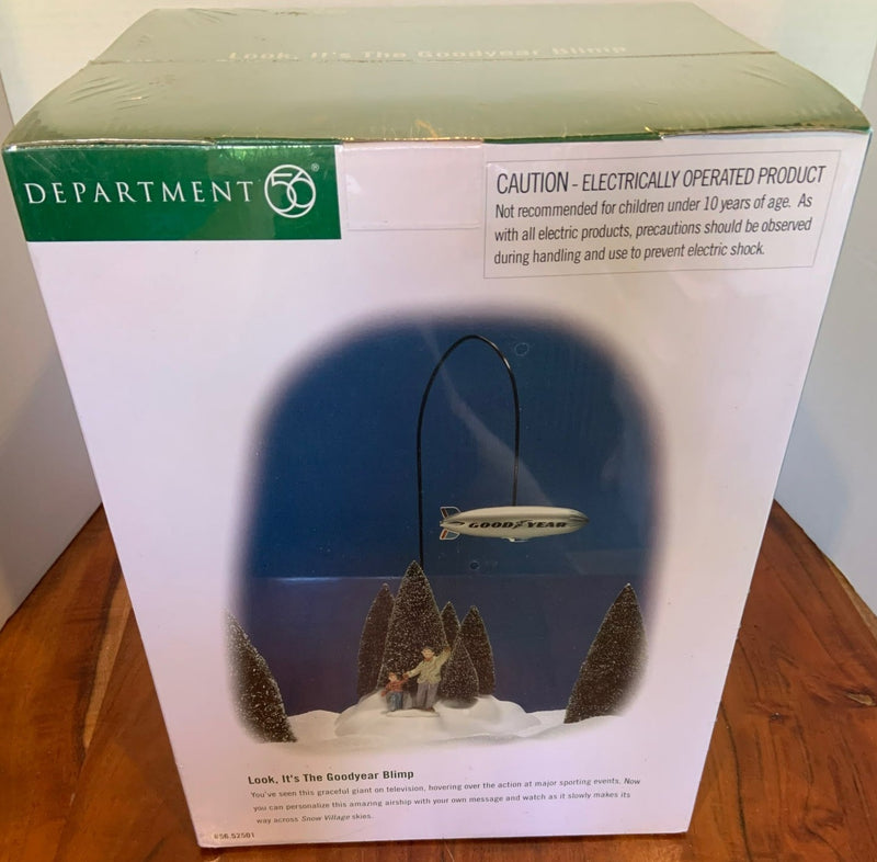 Dept 56-  Animated Village Accessories "Look, It's the Goodyear Blimp"