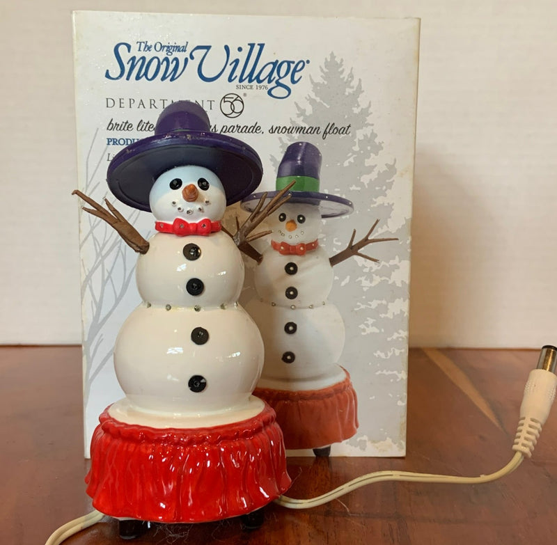 Dept 56- Snow Village "Brite Lites Christmas Parade, Snowman Float"