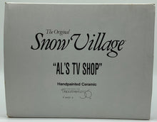 Load image into Gallery viewer, Dept 56. Snow Village &quot;Al&#39;s TV Shop&quot;
