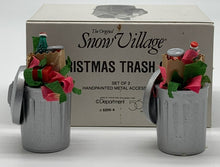 Load image into Gallery viewer, Dept 56- Snow Village &quot;Christmas Trash Cans&quot;

