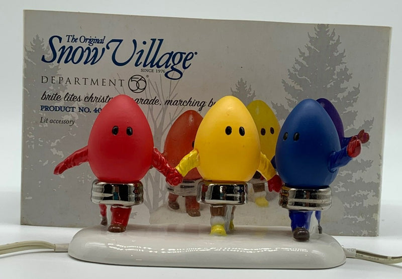 Dept 56-  Snow Village "Brite Lites Christmas Parade, Marching Bulbs"