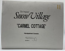 Load image into Gallery viewer, Department 56- Snow Village &quot;Carmel Cottage&quot; 
