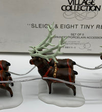 Load image into Gallery viewer, Dept 56- North Pole Village &quot;Sleigh and Eight Tiny Reindeer&quot;
