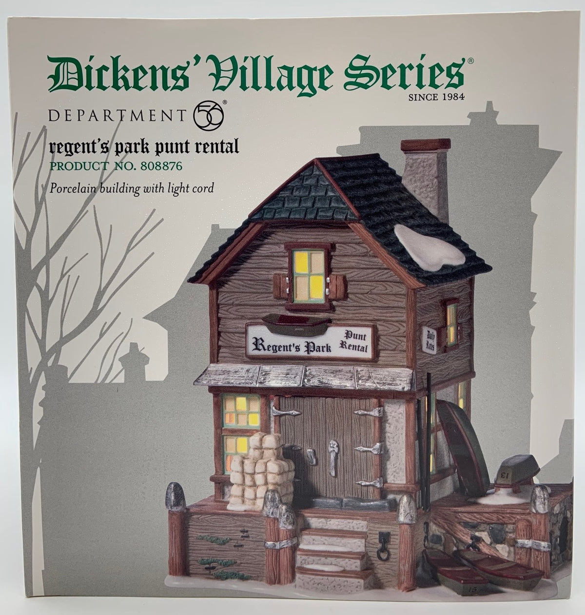 Retired Department 56- Dickens' Village "Regent's Park Punt Rental"