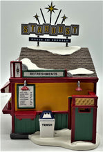 Load image into Gallery viewer, Retired Dept 56- Snow Village &quot;Stardust Refreshment Stand&quot;
