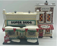 Load image into Gallery viewer, Dept 56- Snow Village &quot;Super Suds Laundromat&quot;
