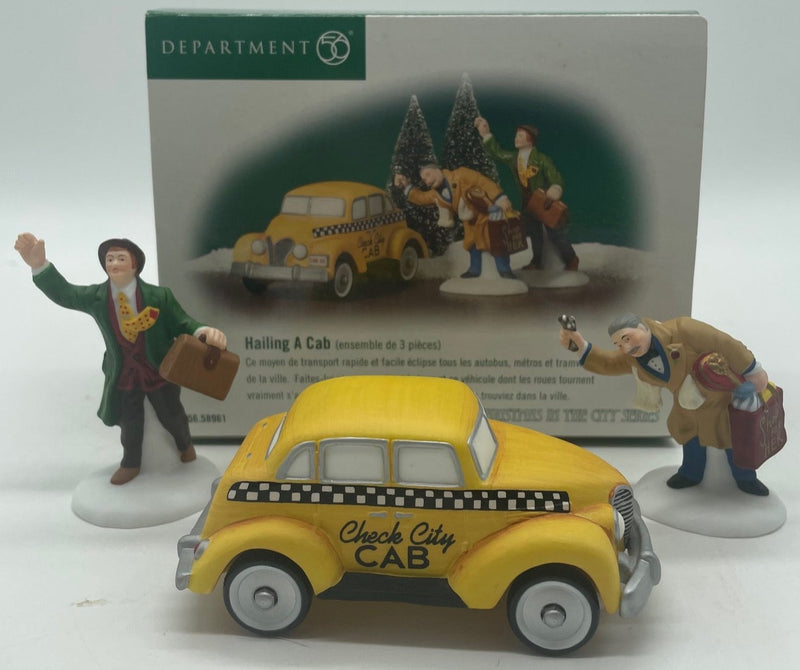 Dept 56- Christmas in the City "Hailing A Cab"