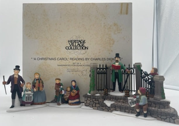Dept 56- Dickens' Village "A Christmas Carol' Reading by Charles Dickens"