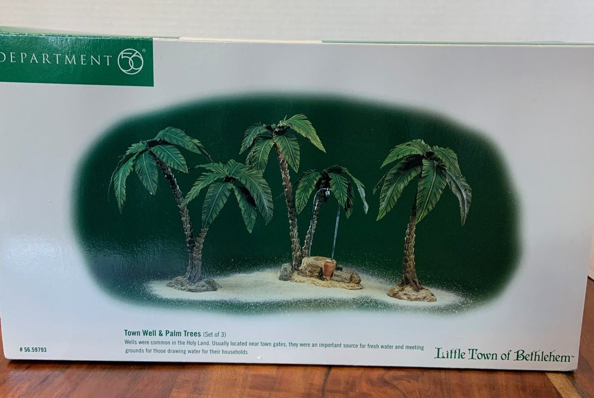 Department 56 Little Town of Bethlehem Town Well & Palm Trees