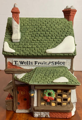 Department 56 Dickens' Village T. Wells Fruit and Spice Shop