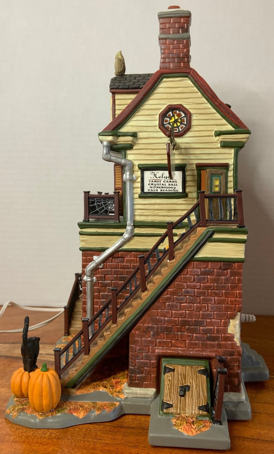 Dept 56 Snow Village Halloween "Helga’s House of Fortunes" side