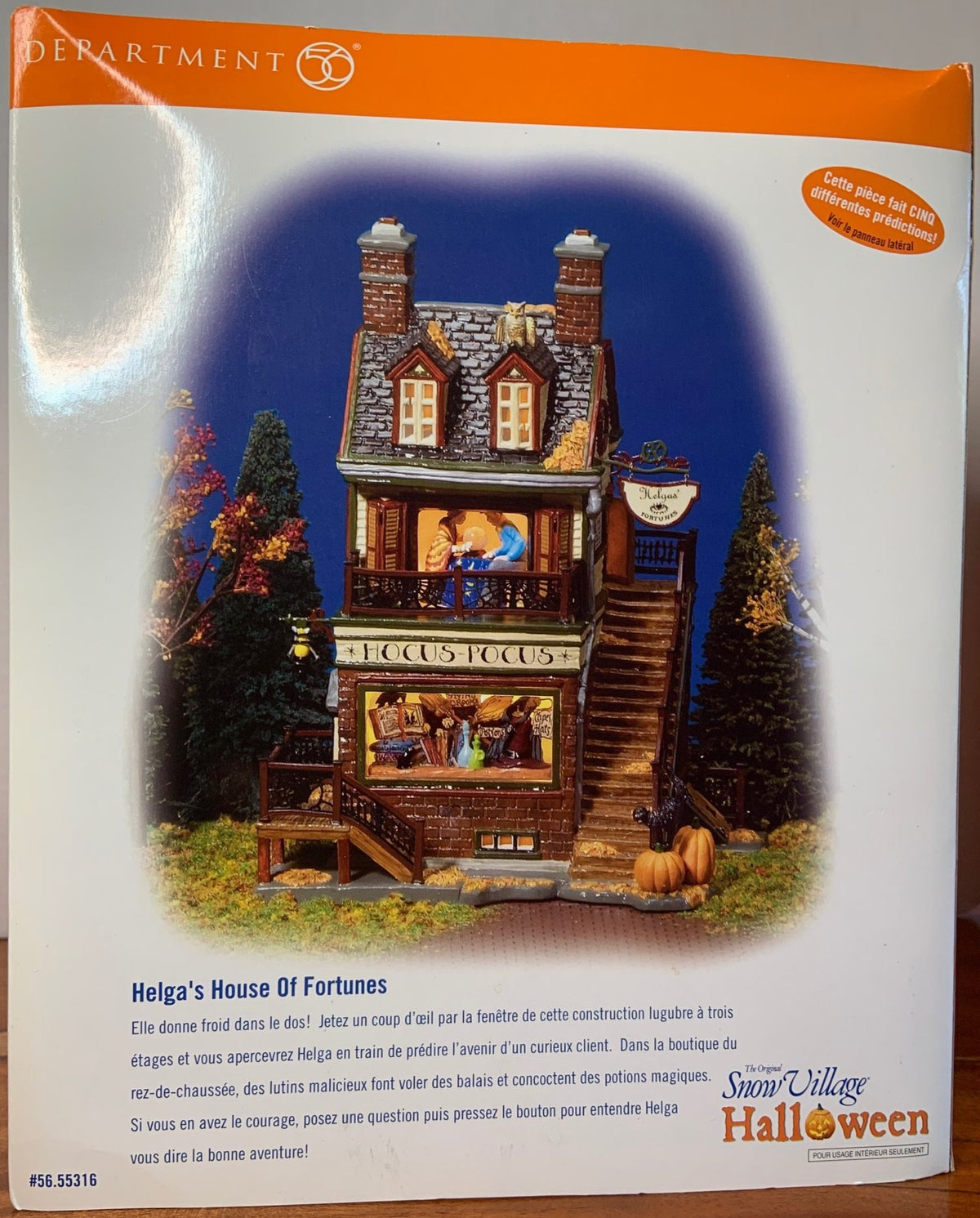 Retired Department 56 Snow Village Halloween Helga’s House of Fortunes