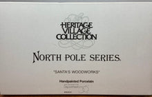 Load image into Gallery viewer, Retired Department 56 North Pole Series Santa&#39;s Woodworks

