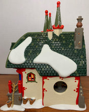 Load image into Gallery viewer, Dept 56 North Pole Village &quot;Santa’s Light Shop&quot; back
