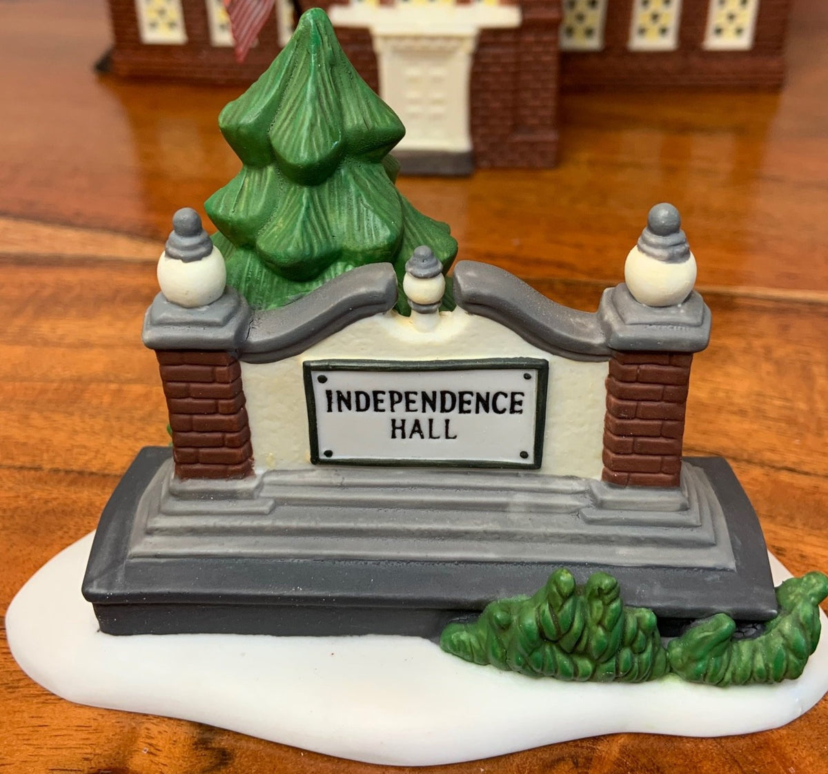 Dept 56 Historical Landmark Independence Hall sign
