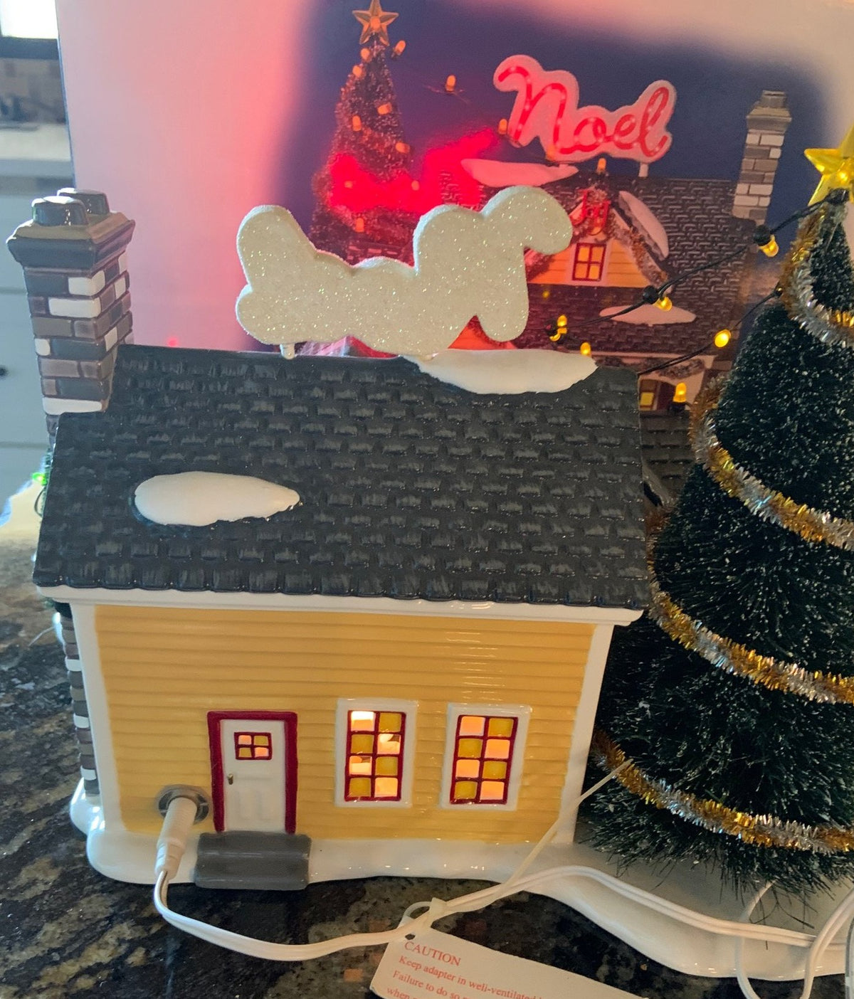 Department 56 Snow Village "Noel House" back