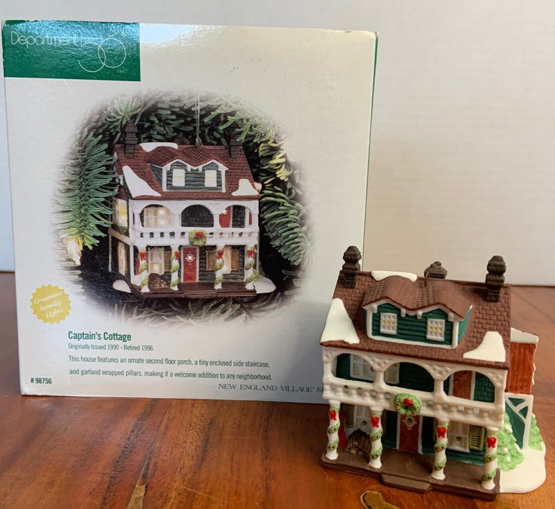 Dept 56 New England Village Captain's Cottage Ornament