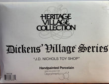 Load image into Gallery viewer, Retired Dept 56- Dickens&#39; Village &quot;J.D. Nichols Toy Shop&quot;
