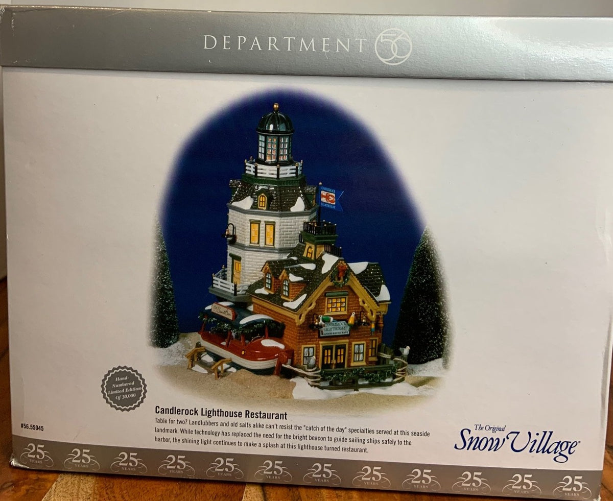 Retired Department 56- Snow Village "Candlerock Lighthouse Restaurant" box