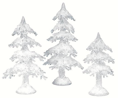 Dept 56 Village Icy Trees, Small - Set of 3 Accessory