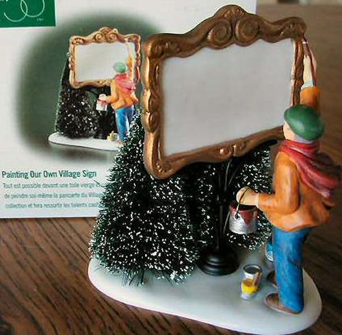 Dept 56 Village Painting Our Own Village Sign Accessory