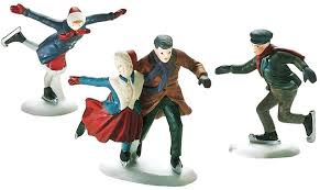 Department 56 New England Village Skating Party Figurines
