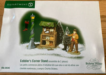 Load image into Gallery viewer, Retired Department 56- Dickens' Village "Cobbler's Corner Stand"
