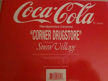 Load image into Gallery viewer, Retired Dept 56 Snow Village Coca-Cola Brand Corner Drugstore
