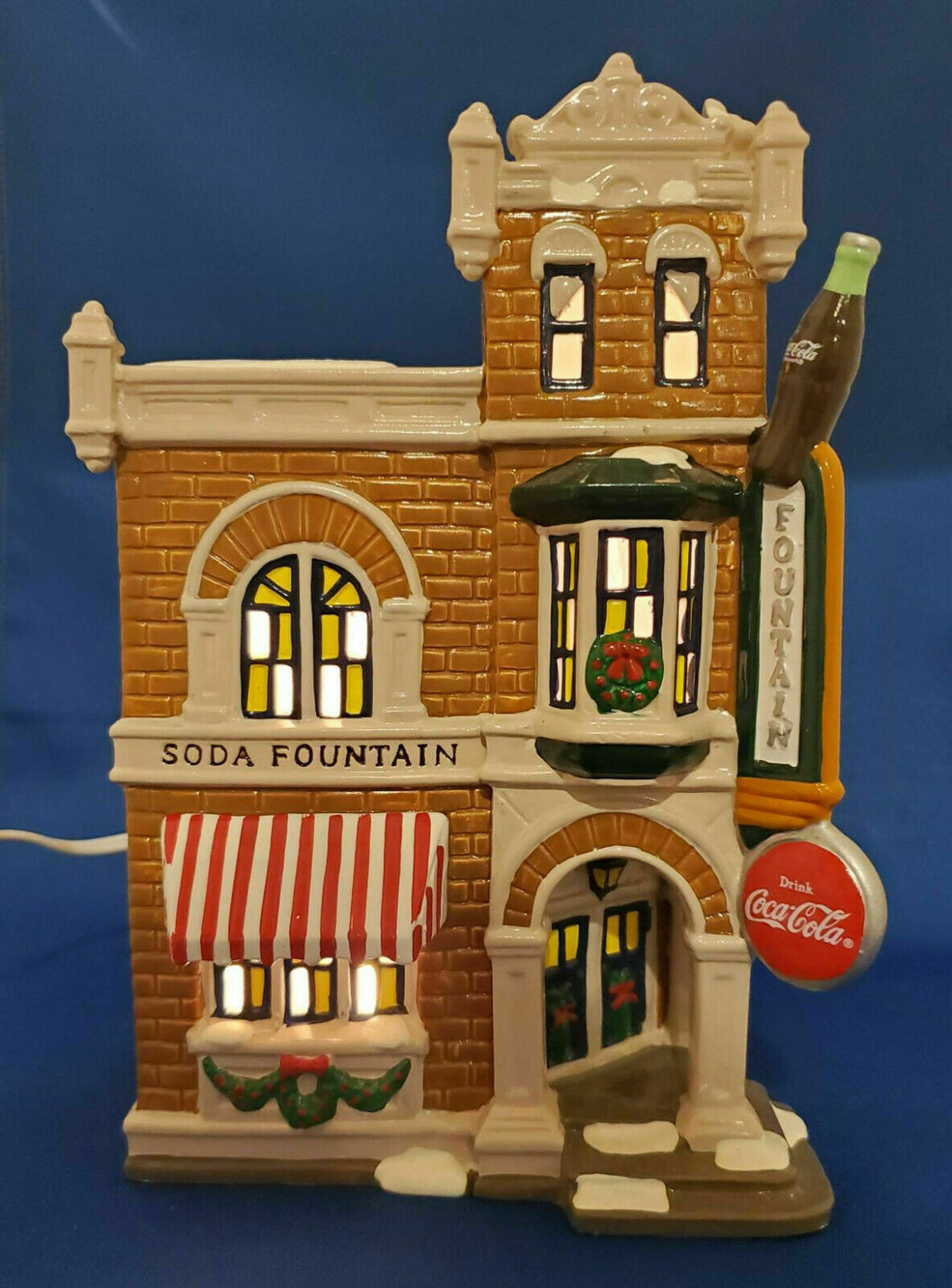 Department 56 Snow Village Coca-Cola Brand Corner Drugstore