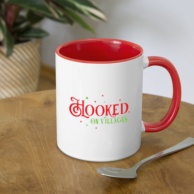 Hooked on Villages Coffee Mug - white/red