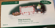 Load image into Gallery viewer, Department 56- North Pole "Village Peppermint Sign"

